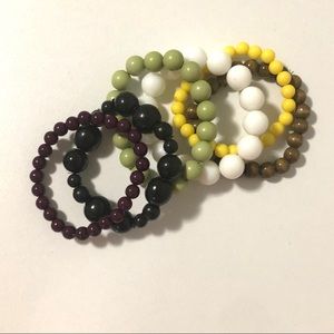 Assorted Plastic Elastic Bracelets